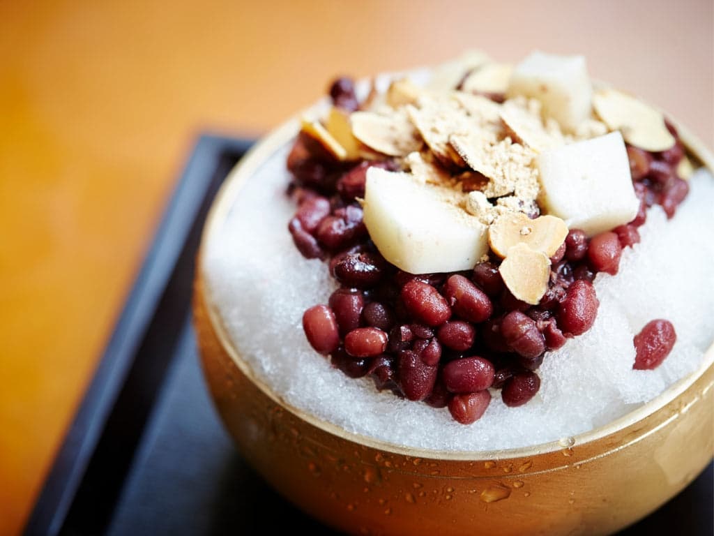 korean summer soul food dessert bingsu traditional flavor patbingsu