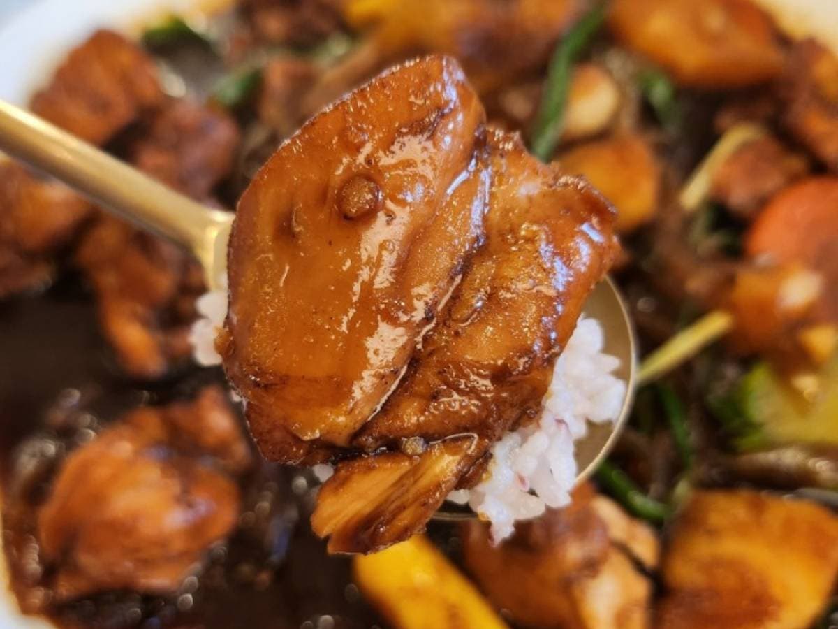 jjimdak with rice
